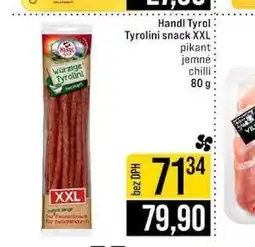 Jip Handl Tyrol Tyrolini Tyrolini snack XXL pikant jemné chilli 80 g nabídka