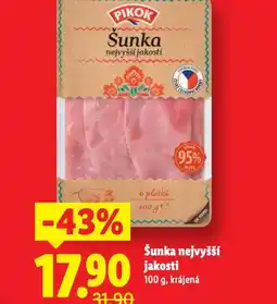 Lidl Šunka nejvyšší jaosti nabídka