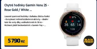Chytré hodinky Garmin Venu 2S - Rose Gold / White