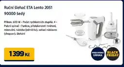 Datart Ruční šlehač ETA Lento 2051 90000 šedý nabídka