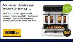 Datart Fritéza horkovzdušná Concept FR9000 PIZZA TRIO 18,5 l nabídka