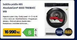 Datart Sušička prádla AEG AbsoluteCare® 8000 TR8384CC bílá nabídka