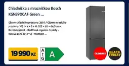 Datart Chladnička s mrazničkou Bosch KGN390CAF Green nabídka