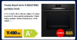 Datart Trouba Bosch Serie 4 HQG572EB3 pyrolýza černá nabídka