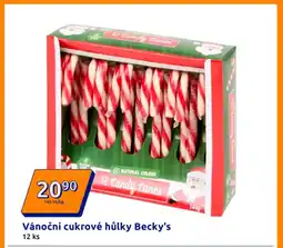 Action Vánoční cukrové hůlky Becky's nabídka