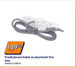 Action Prodlužovací kabel se zásuvkami Promax nabídka
