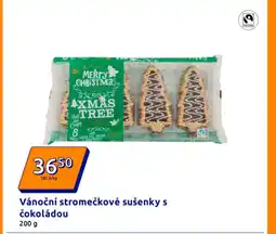 Action Vánoční stromečkové sušenky s čokoládou nabídka