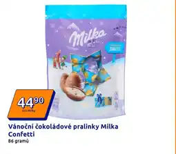 Action Vánoční čokoládové pralinky Milka Confetti nabídka