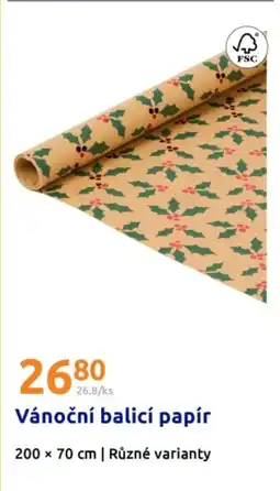 Action Vánoční balicí papír nabídka