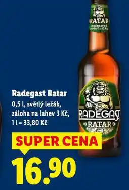 Lidl Pivo radegast ratar nabídka