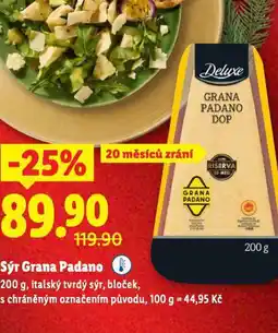 Lidl Sýr grana padano nabídka