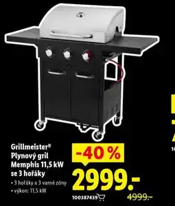 Lidl Plynový gril memphis 11,5 kw se 3 hořáky nabídka