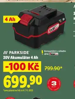 Lidl 20v akumulátor 4 ah nabídka