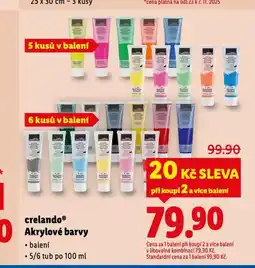 Lidl Akrylové barvy nabídka