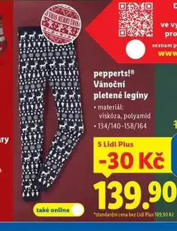 Lidl Vánoční pletené legíny nabídka