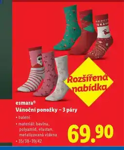 Lidl Vánoční ponožky nabídka