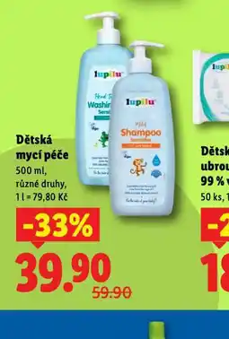 Lidl Lupilu dětská mycí péče nabídka