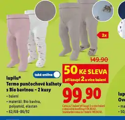 Lidl Tdermo punčochové kalhoty s bio bavlnou nabídka