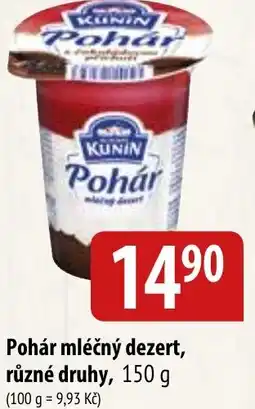 Bala Pohár mléčný dezert nabídka