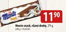 Bala Zott Monte snack nabídka