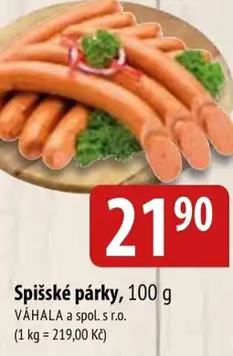 Bala Spišské párky nabídka