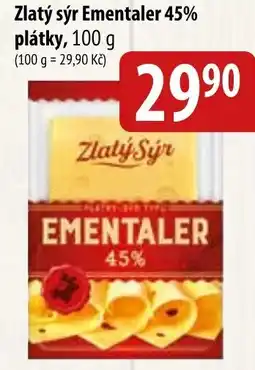 Bala Zlatý sýr Ementaler 45% plátky nabídka