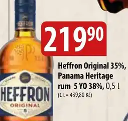 Bala Heffron Original 35%, Panama Heritage rum 5 YO 38% nabídka