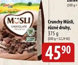 Bala Bonavita Müsli, Kucharek nabídka