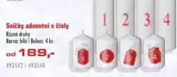 Uni Hobby Svíčky adventní s čísly nabídka