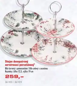 Uni Hobby Stojan dvoupatrový servírovací porcelánový nabídka