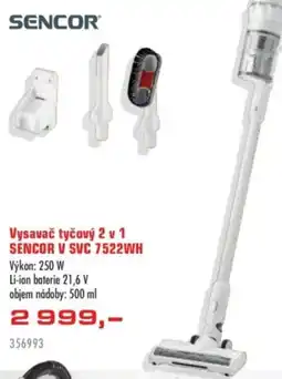 Uni Hobby Vysavač tyčový 2 v 1 SENCOR V SVC 7522WH nabídka