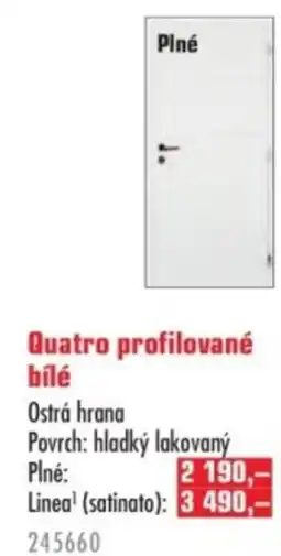 Uni Hobby Quatro profilované bílé nabídka