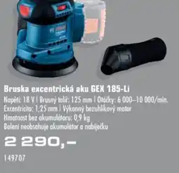 Uni Hobby BOSCH Bruska excentrická aku GEX 185-Li nabídka