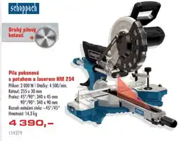 Uni Hobby Scheppach Pila pokosová s potahem a laserem HM 254 nabídka
