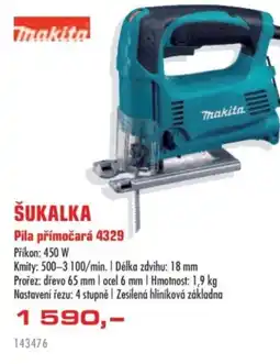Uni Hobby Makita Pila přímočará 4329 nabídka