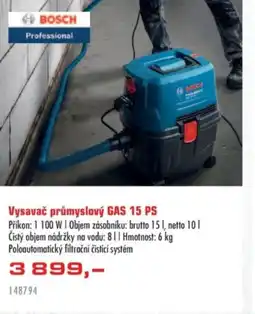 Uni Hobby BOSCH Vysavač průmyslový GAS 15 PS nabídka