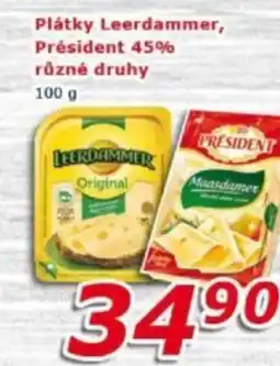 ESO MARKET Plátky Leerdammer, Président 45% nabídka