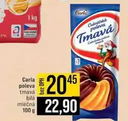 Jip Carla poleva tmavá bílá mléčná 100 g nabídka