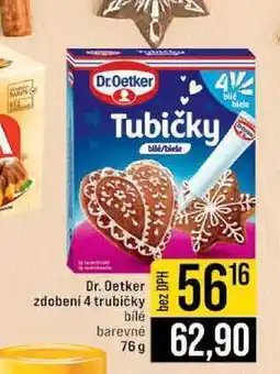 Jip Dr. Oetker zdobení 4 trubičky bílé barevné 76g nabídka