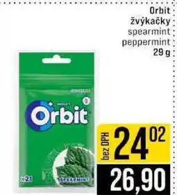 Jip Orbit žvýkačky spearmint peppermint 29 g nabídka
