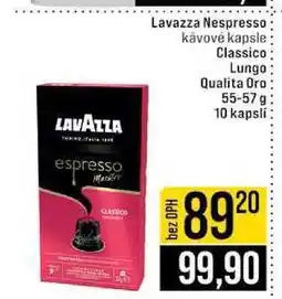 Jip Lavazza Nespresso kávové kapsle Classico Lungo Qualita Oro 55-57 g 10 kapslí nabídka