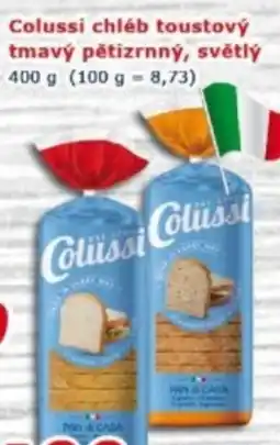 ESO MARKET Colussi chléb toustový tmavý pětizrnný, světlý nabídka