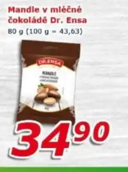 ESO MARKET Mandle v mléčné čokoládě Dr. Ensa nabídka
