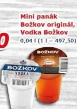 ESO MARKET Mini panák Božkov originál, Vodka Božkov nabídka