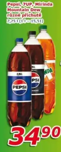 ESO MARKET Pepsi, ZUP, Mirinda Mountain Dew nabídka