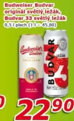 ESO MARKET Budweiser Budvar originál světlý ležák, Budvar 33 světlý ležák nabídka