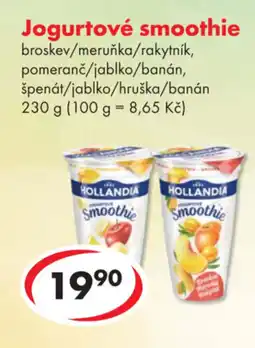 CBA Hollandia Jogurtové smoothie nabídka