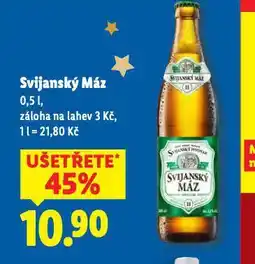 Lidl Pivo svijanský máz nabídka