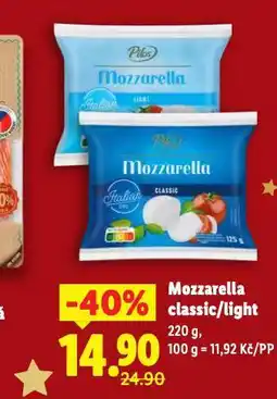 Lidl Mozzarella classic nabídka