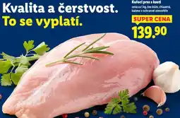 Lidl Kuřecí prsa s kostí nabídka